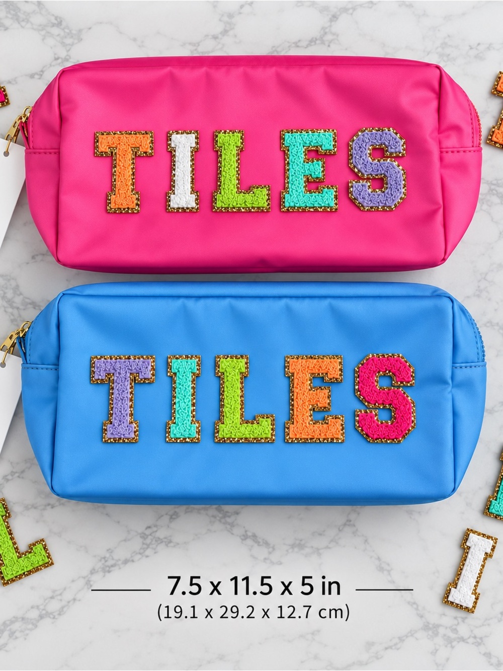 Hot Pink Mahjong Tile Pouch